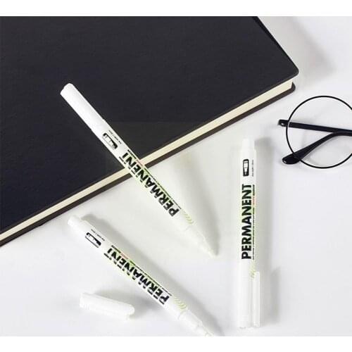 1pcs White Marker Pen Waterproof Quick-Drying Non-fading Tire Stationery School Drawing Pen Supplies For Writing Marker Z4M8