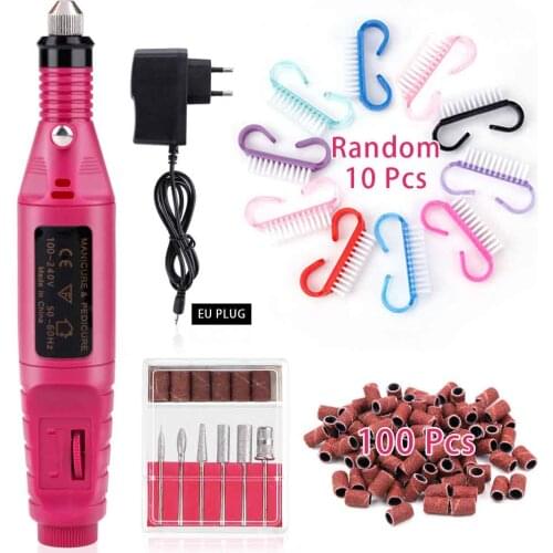 Soft Dust Remove 10Pcs Nail Cleaning Brushes For Nails Care Lathe Manicure And Pedicure Milling Cutters Electric Nail Drill Pen