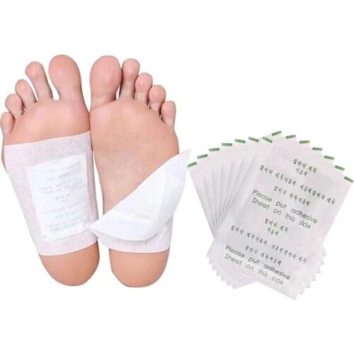 100Pcs/Set Detox Foot Pads Bamboo Vinegar Natural Herbal Toxins Cleansing Adhesive Patches Plaster Improve Sleep Feet Stickers