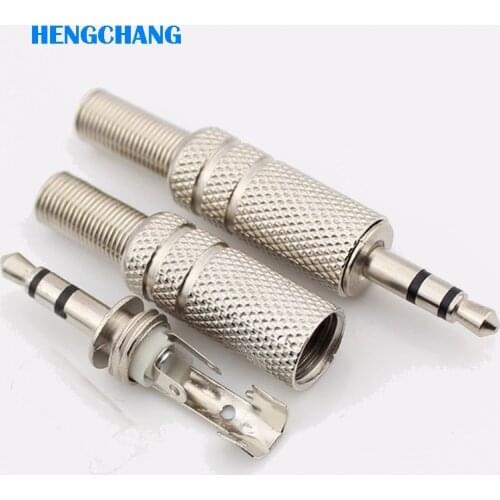 3Pins 3.5mm plug RCA Connector RCA plug 3.5 jack Stereo Headset Dual Track Headphone 10pcs/lot