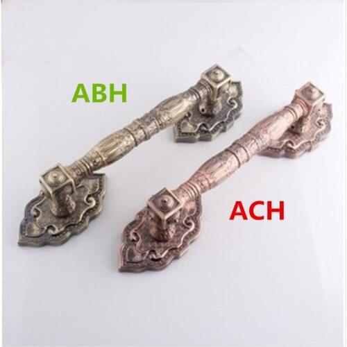 370mm Vintage Classics Europe style big gate door handles bronze wooden door pull handle antique copper wooden glass door handle
