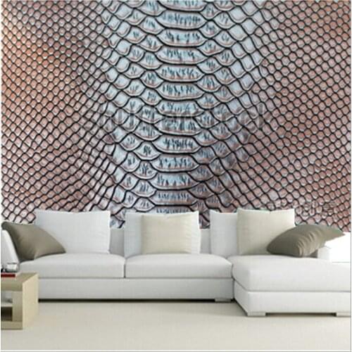 Custom 3D murals,brow snakeskin pattern texture background papel de parede,living room sofa TV wall bedroom wall paper