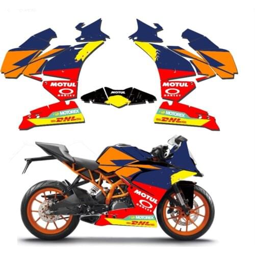 5 styles Motorcycle Street Bike Stickers Graphics Decals For KTM ADV RC125 200 250 390 2014 2015 2016 RC250 RC390 RC200 RC125