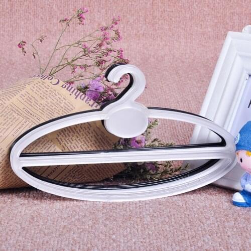 100pcs Plastic Simple Design Oval Belt Scarf Ring Storage Closet Hanger Fancy Black Scarf Towel Rack Organizer