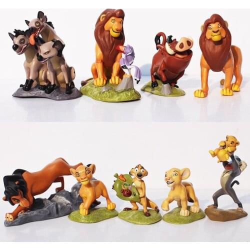 9 Pcs/Set Anime Cartoon The Lion King Simba Nala Timon Vinyl Action Figure Model Figures Birthday Gift For Children Gift