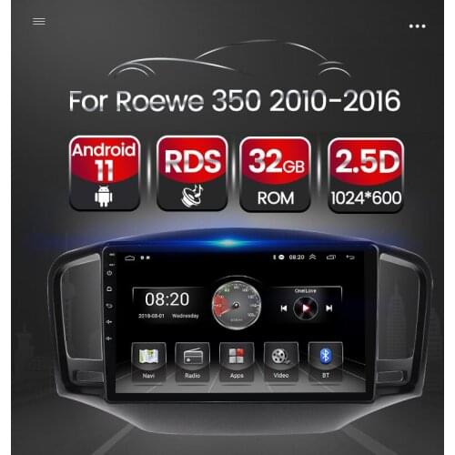 Android 11 2GB+32GB Autoradio Car Multimedia GPS Navigation Radio Player For Roewe 350 2010 2011 2012 2013 2014 2015 2016