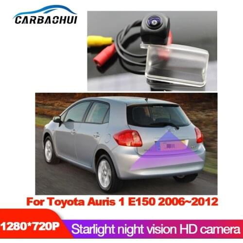 Car Starlight Night Vision Rear View Camera for Toyota Auris 1 E150 2006~2012 CCD HD Reverse Parking camera license plate camera