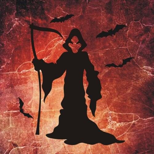 Free Shipping Happy Halloween Bat Witch Wall Stickers DIY Home Decor Decals Poster Decoration Removable PVC Cartoon Art Sticker