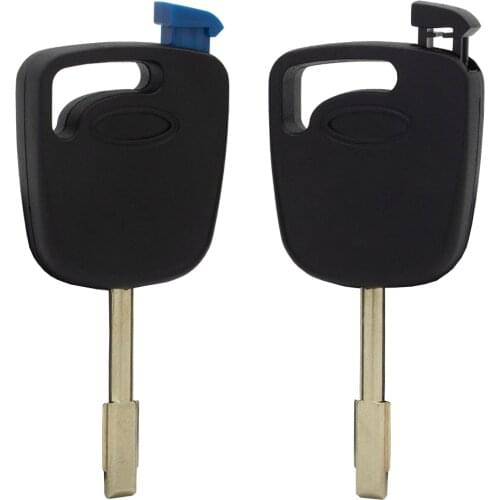 WhatsKey Uncut Blade Transponder Car Key Shell Case For Ford Focus Mondeo Ka Escort Fiesta Fusion Transit Connect With Logo