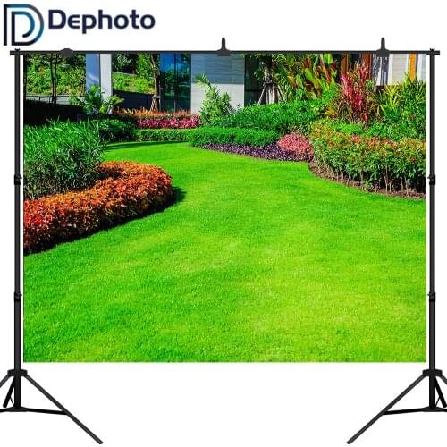 Dephoto vinyl Backdrop for Photographic studio spring green grass lawn Bokeh Background original design photocall photobooth