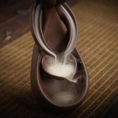 Stay Together Backflow Incense Burner Creative Home Office Decor Incense Holder Waterfall Incense Burner Backflow Ceramic