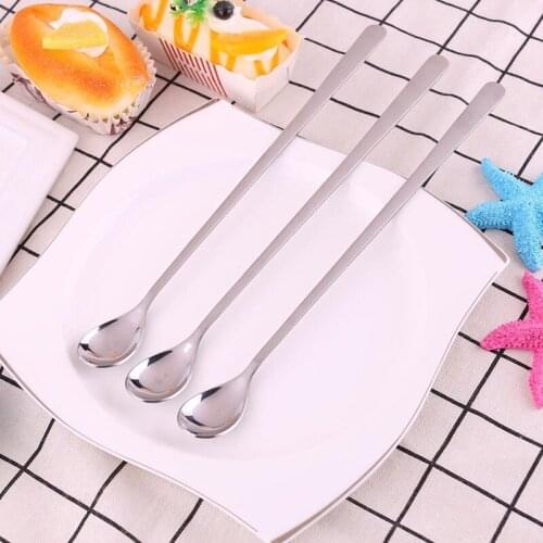 Hot Sale Coffee Latte Spoon Stainless Steel Long Handle Glass Ice Cream Sundae Tea