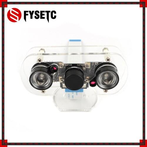 Raspberry Pi 3 Night Vision Camera 130 Degree Focal Adjustable Camera + Acrylic Holder Bracket HeatSink For Pi 3 Model B B Plus