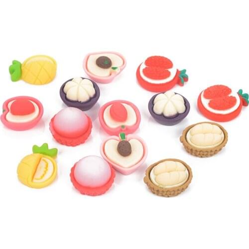 20Ps Resin Kawaii Accessories Fruit Nut Pulp Series Flatback Cabochon Embellishment For Scrapbooking Diy Decoration Craft Mixed