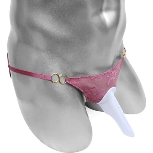 Floral Lace Mens Briefs Bikini See Through Sissy Panties Penis Sheath Softy Funny Cute Crazy Male Lingerie Underpants