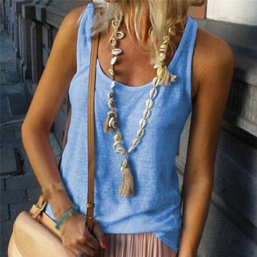 Fashion Casual T-Shirt Summer Off Shoulder Solid Fashion Women Summer Loose Sleeveless Casual Tank T-Shirt Tops Vest 2021