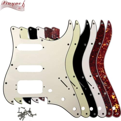 Pleroo Guitar Parts - For US 11Screw Holes With Floyd Rose Tremolo Brige St Hss Strat Guitar Pickguard Multiple Colors Available
