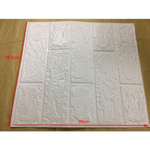 3D Brick Wall Stickers Waterproof Self-adhesive Wallpaper Panel for Home Living Room Kitchen TV Backdrop