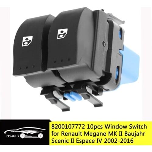 8200107772 8200315040 10PCS Electric Window Switch Lifter Switches For RENAULT MEGANE II 2 SCENIC II GRAND SCENIC II 2002-2016