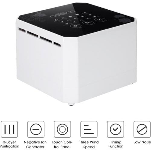 Portable Air Purifier Cleaner Sterilizer Desktop Negative Ion Generator Formaldehyde Mold Odor Dust Smoke Pollen Remover Home