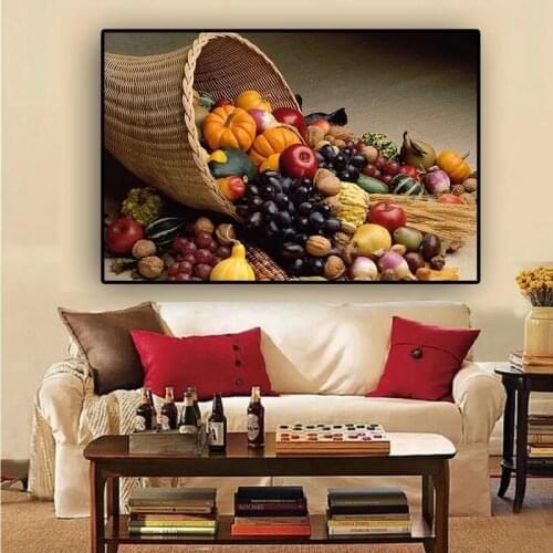 Fruit Vegetable Cooking Supplie Posters and Prints Canvas Painting Scandinavian Art Wall Picture For Living Room Kitchen Decor