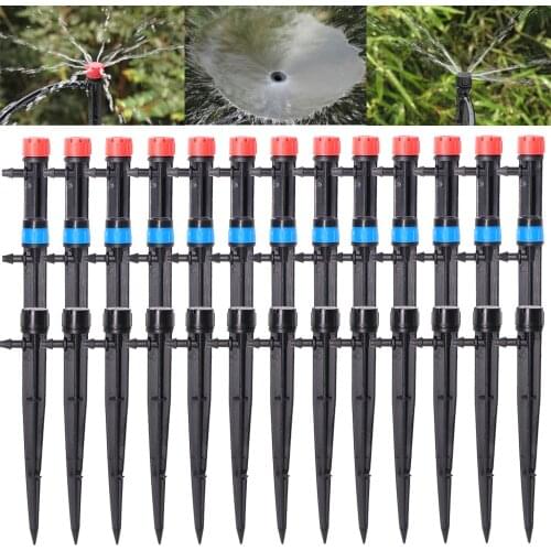 360 Degree Adjustable 13cm Irrigation Dripper Inserting Ground 4/7mm Hose Garden Watering Vortex Sprinkler With 1/4'' Connector
