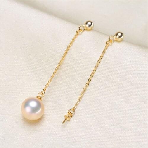 925 Silver Pearl Beads Stud Earrings Setting Base Diy Jewelry Making Findings&Components