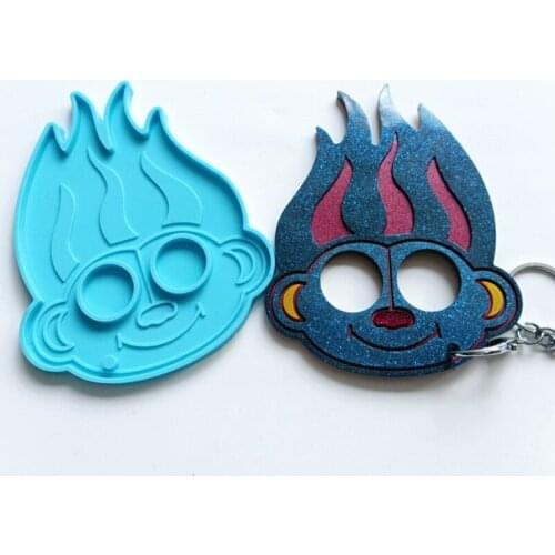 DIY Monkey Keychain Epoxy Resin Mold Jewelry Pendants Necklace Silicone Mould