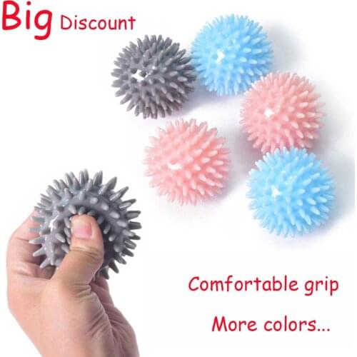 TPR 7CM Diameter Hollow Soft Spike Ball Hand Strength Recovery Exercise Massage Ball Yoga Fitness Spiky Massager Trigger Point