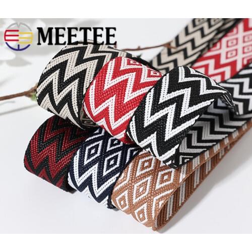 4M 2.2mm Thick 38/50mm Polyester Jacquard Webbing Canvas Ribbon for Strap Belt Tape Bag Backpack DIY Sewing Biasband Accessories