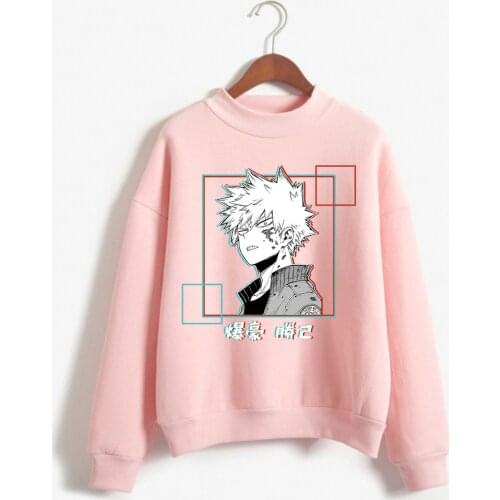 Bakugou Katsuki Sweatshirt Hoodie Anime My Hero Academia Hoodie Women Men O Neck Harajuku Sweatshirt Tops