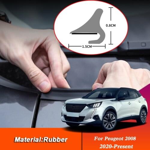 1.8M Car Rubber Hood Protector Seal Noise Insulation Front Windshield Edge Sealing Strip For Peugeot 2008 3008 4008 5008 508 ECT