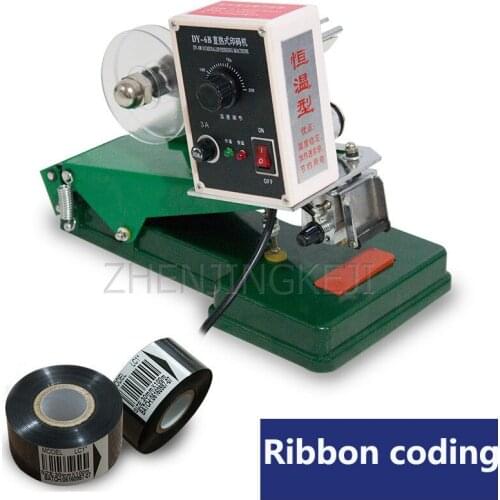Direct Heating Ribbon Coding Machine Equipment 220V/40W Manual Small Thermal Transfer Food Crafts Production Date Packaging Tool