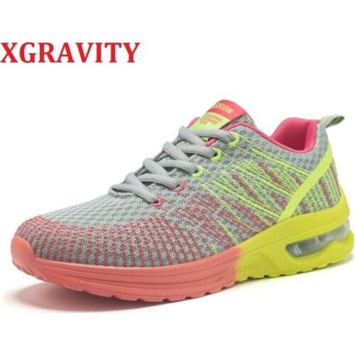 Woman Air Sole Running Height Increasing Shoes Breathable Outdoor Walking Trainers Flying Weaving Colorful Sneakers Ladies C014
