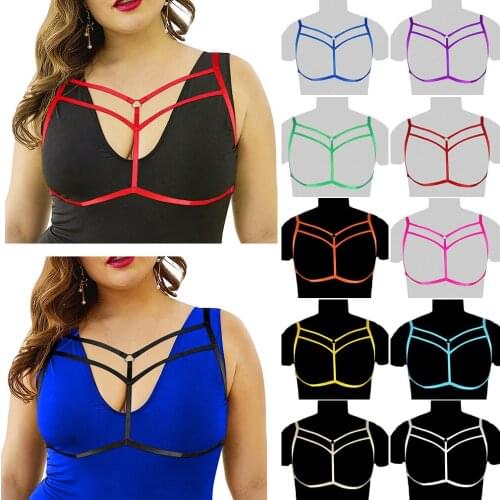 Plus Size Gothic Sexy Chest Harness Neck Corset Lingerie Bondage Suspender Punk Girl Underwear Cage Bra Bdsm Exotic Accessories