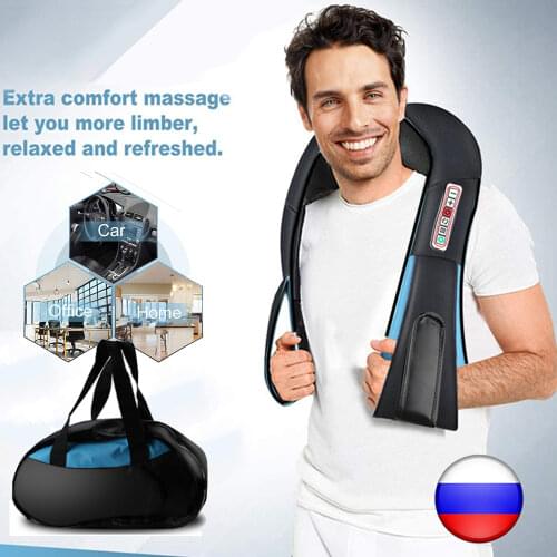 Neck Back Shoulder U Shape Electrical Shiatsu Body Massager Infrared Heated Kneading Multifunctional Shawl Car/Home Massager