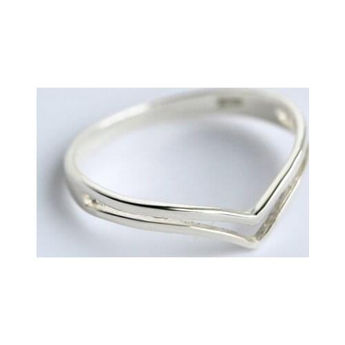 10PCS Double Chevron V Rings Thin Band V Ring Curved Wave Ring Simple Wired Geometric Rings for Women Gifts