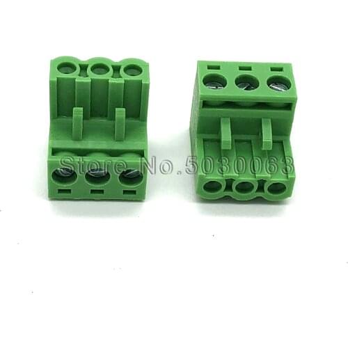 10pcs KF2EDGK Hole seat 3P 5.08mm Connection terminal pcb Plug-in typeconnector Only plug Copper environmental protection rohs