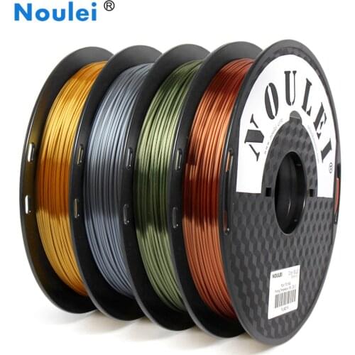 Noulei 2roll/lot 3D Printer Filament Silk PLA 1.75mm 0.5KG Silky Shiny Metal Texture Feeling Printing Materials