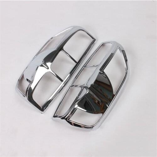 2pc Car Chrome for Navara Accessories Tail Light Cover Lamp Trim For Nissan Frontier Navara D40 2006-2013 Car Styling Plate Part