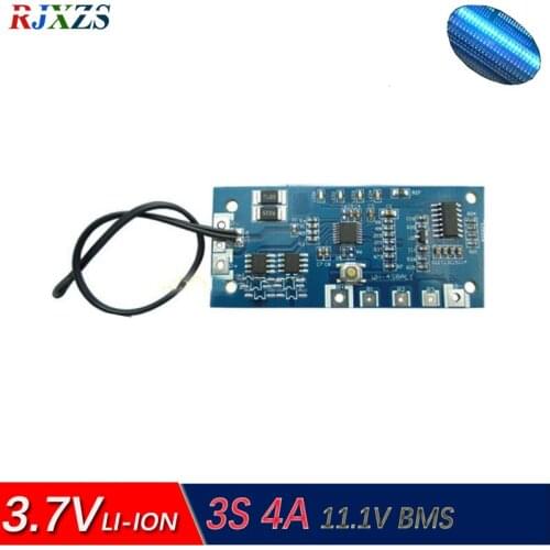 3S 4A lipo lithium Polymer BMS/PCM/PCB battery protection board for 3 Packs 18650 Li-ion Battery Cell with led