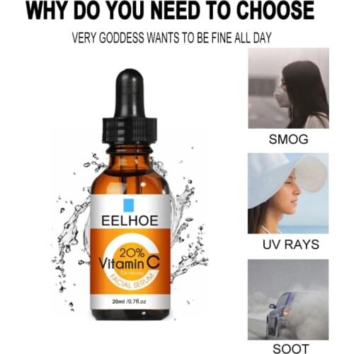 Vitamin C Liquid Serum Anti-aging Whitening VC Oil Facial Serum Hyaluronic Acid Face Serum Anti-wrinkle Face Care TSLM1