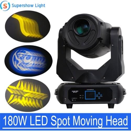 Free Shipping 2pcs New 180W Moving Head with Flight Case LED Spot DMX DJ Stage Lighting For Party Wedding DJ Disco