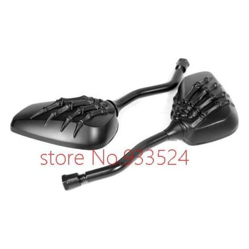 Skull Skeleton Motorcycle Rear Side Mirrors For Honda CB900F CBF1000 CBF Kawasaki KLR250 Suzuki Boulevard