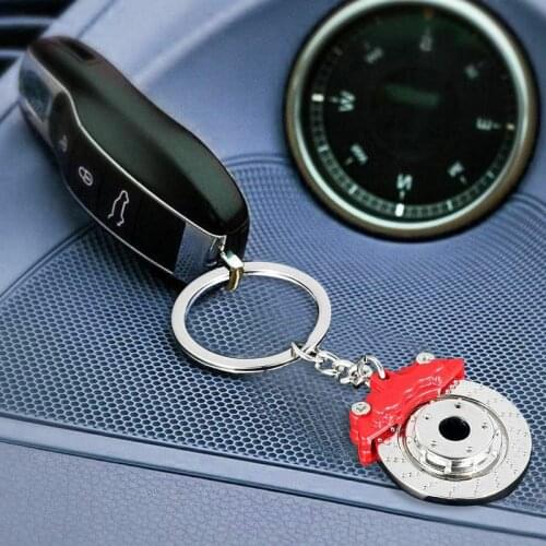 Key Rings 3D Part Metal Brake Disc Model Creative Car Auto Keychain Keyfob Keyring Gift Interior Accessories