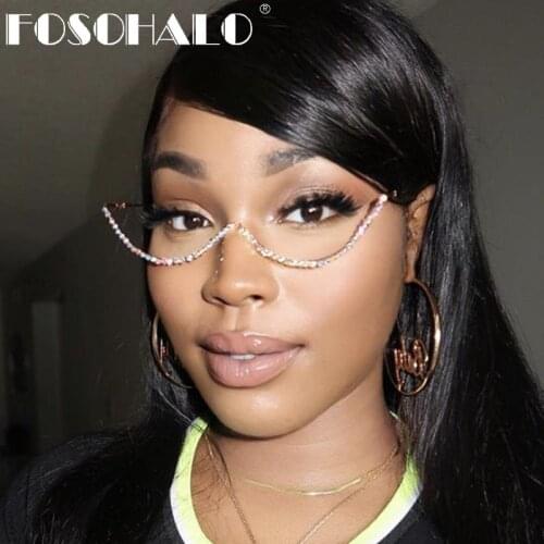 Diamond Steampunk Sunglasses Frames Wave Eyeglasses Frames Women Vintage Sunglasses Frames For Men Eyewear Decoration