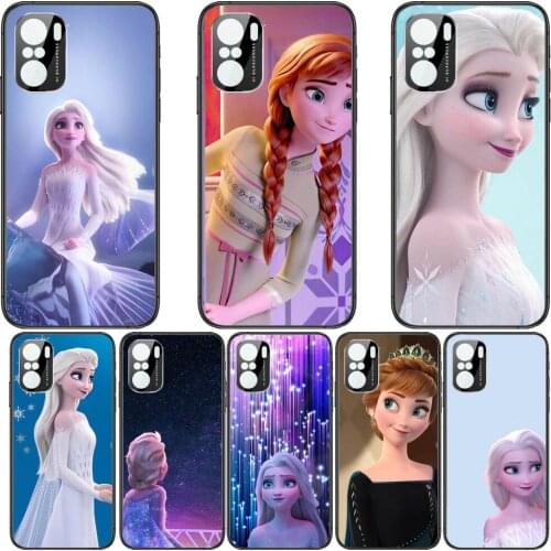 Elsa in Frozen Phone Case For xiaomi redmi POCO F1 F2 F3 X3 Pro M3 9C 10T Lite NFC Black Cover Silicone Back Prett mi 10 ultra c