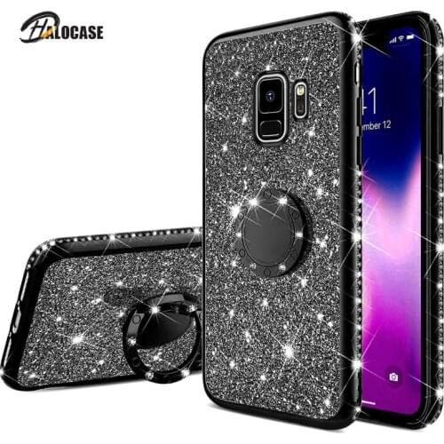Fashion Bling Ring Soft Cover Case For Samsung Galaxy S8 S9 S10 Plus S10e A10 A20 A20E A30 A40 A50 A60 A70 A6 A8 J4 J6 Plus 2018