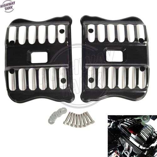 Cut Black Motorcycle Rocker Box Covers Case for Harley Sportster Seventy Two Custom XL 1200 883 2004-2017