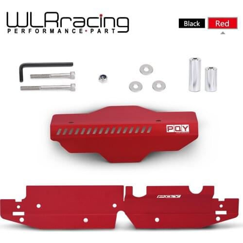 Aluminum Radiator Cooling Plate Panel Cover Shroud + Boost Solenoid Cover For 08-14 Subaru Impreza WRX & STI